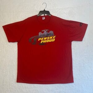 Vintage Penske Racing Proud T Shirt Russell Athletic XL IndyCar Motorsport Red